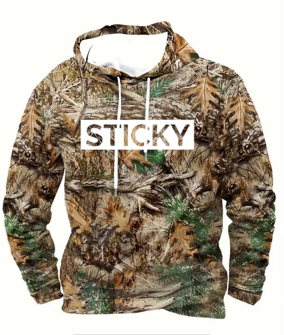 Light White Camo Sticky Hoodie