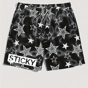 Black Starsssss Block Sticky Shorts