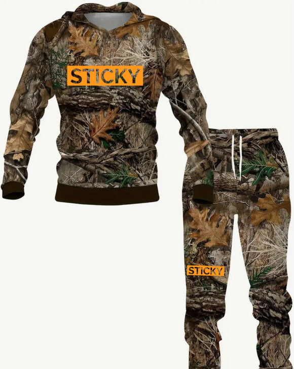 Dark Orange Camo Sticky Jumpsuit