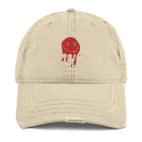 Red Sticky Face Dad Hat