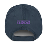 Purple Sticky Face Dad Hat