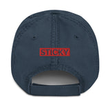 Red Sticky Face Dad Hat