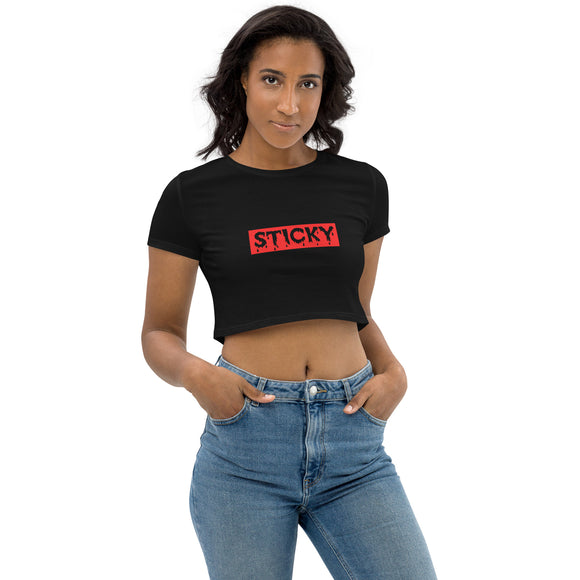 Red Block Slime Sticky Crop Top