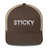 White Slime Sticky Trucker Hat