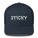White Slime Sticky Trucker Hat